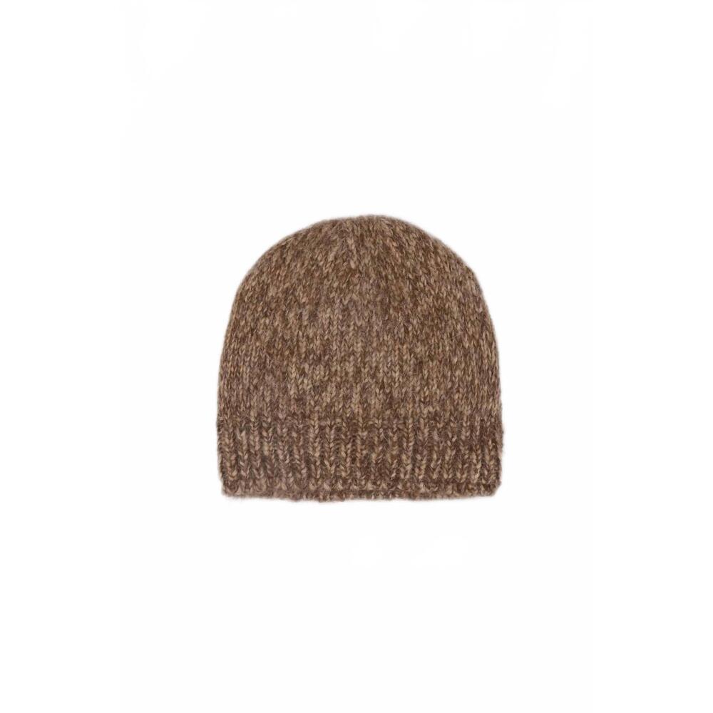 NEW CORDERA women's melange beanie hat in brown